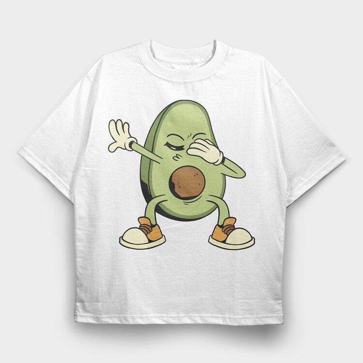 Dabbing Avocado, Tricou Oversize Barbati (Unisex)