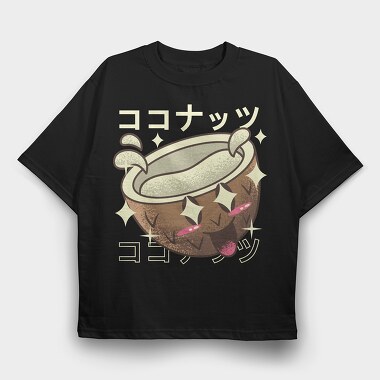Coconut Crazy Kawaii, Tricou Oversize Barbati (Unisex)