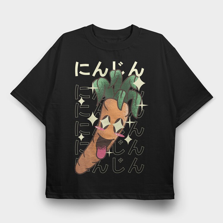 carrot crazy kawaii, Tricou Oversize Barbati (Unisex)