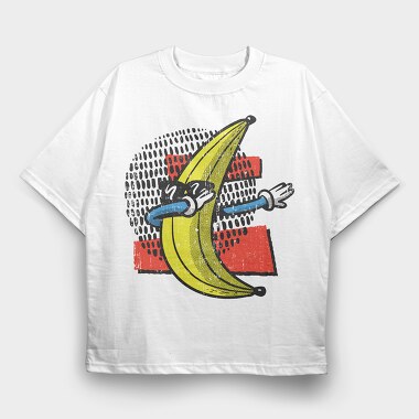 Banana Dabbing, Tricou Oversize Barbati (Unisex)