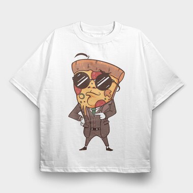 Pizza Suit, Tricou Oversize Barbati (Unisex)