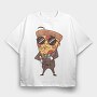 Pizza Suit, Tricou Oversize Barbati (Unisex)