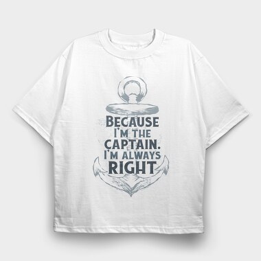 Captain, Tricou Oversize Barbati (Unisex)