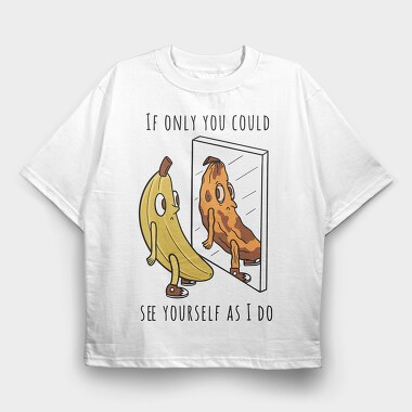 Banana, Tricou Oversize Barbati (Unisex)