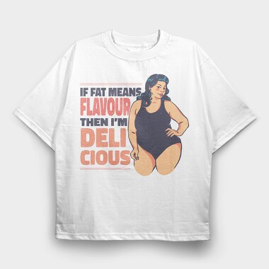 Woman Fat Flavour, Tricou Oversize Barbati (Unisex)