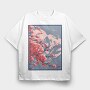 Sakura Mountains Paint, Tricou Oversize Barbati (Unisex)