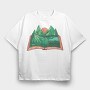 Nature Book, Tricou Oversize Barbati (Unisex)
