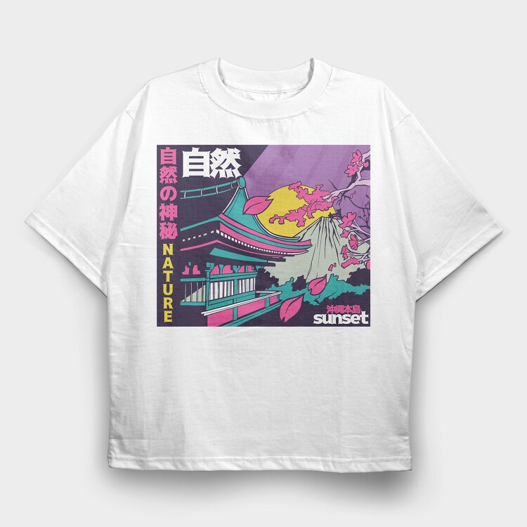 Japan Environment, Tricou Oversize Barbati (Unisex)