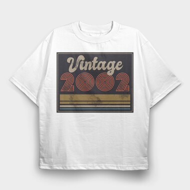Vintage 2002, Tricou Oversize Barbati (Unisex)