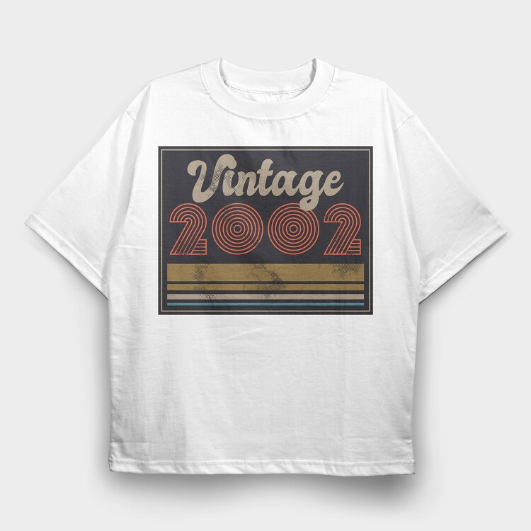 Vintage 2002, Tricou Oversize Barbati (Unisex)
