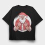 Santa Middle Finger, Tricou Oversize Barbati (Unisex)