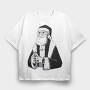 Goth Santa, Tricou Oversize Barbati (Unisex)