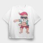 Santa Floss, Tricou Oversize Barbati (Unisex)