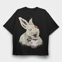 Horror Bunny, Tricou Oversize Barbati (Unisex)