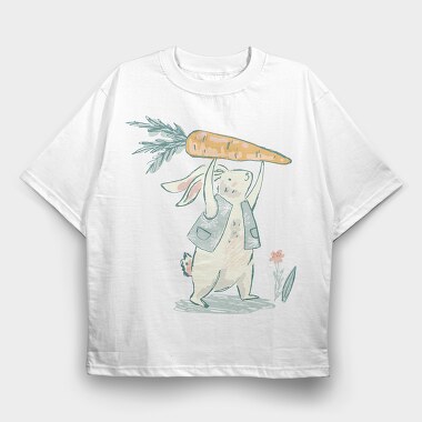 Easter Bunny, Tricou Oversize Barbati (Unisex)