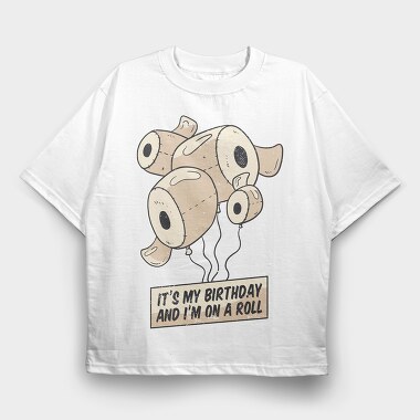 Birthday Toilet Paper, Tricou Oversize Barbati (Unisex)