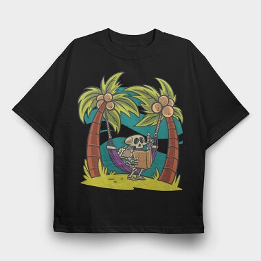 Skull Hamac, Tricou Oversize Barbati (Unisex)