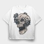 Skull Gym, Tricou Oversize Barbati (Unisex)