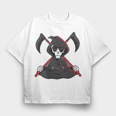 Grim Reaper, Tricou Oversize Barbati (Unisex)