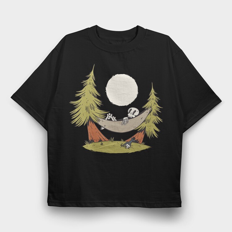 Hammock Skeleton, Tricou Oversize Barbati (Unisex)