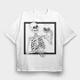 Skeleton Wine, Tricou Oversize Barbati (Unisex)