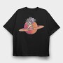Astronaut Saturn, Tricou Oversize Barbati (Unisex)