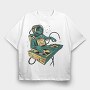 Astronaut Dj, Tricou Oversize Barbati (Unisex)