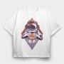 Astronaut Burger, Tricou Oversize Barbati (Unisex)