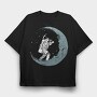 Astronaut Digging The Moon, Tricou Oversize Barbati (Unisex)