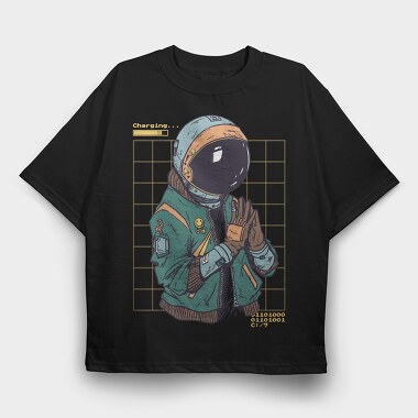 Cyber Punk Astronaut, Tricou Oversize Barbati (Unisex)
