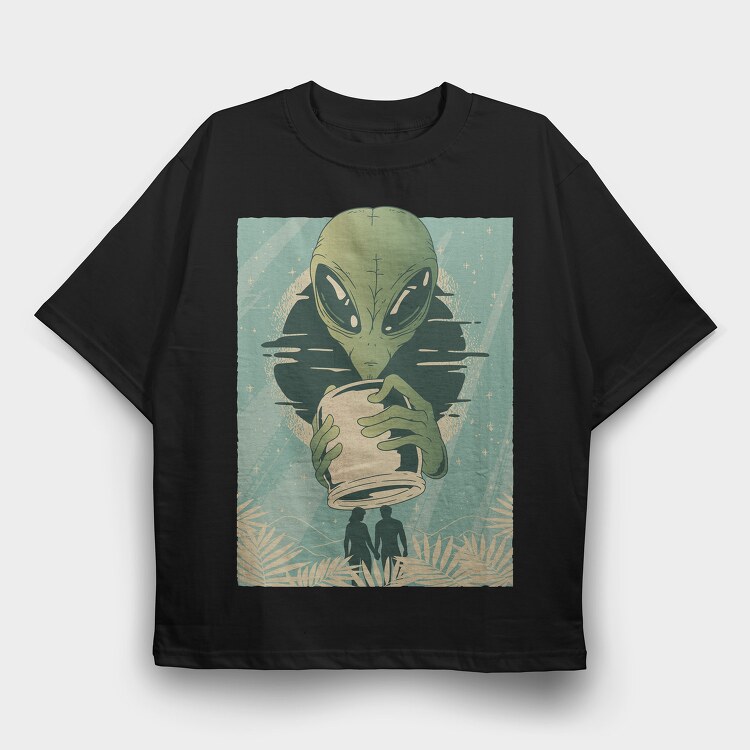 Alien Humans, Tricou Oversize Barbati (Unisex)