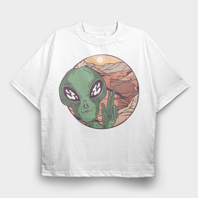 Alien Mars, Tricou Oversize Barbati (Unisex)