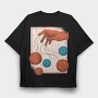 Hand Planets, Tricou Oversize Barbati (Unisex)