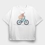 Bicicycle Sheep, Tricou Oversize Barbati (Unisex)