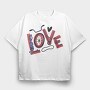 Love Cycling, Tricou Oversize Barbati (Unisex)
