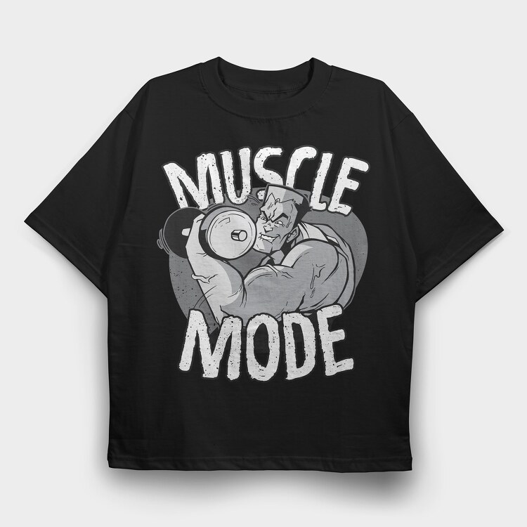 Muscle Mode, Tricou Oversize Barbati (Unisex)