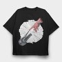Hand And Motorcycle, Tricou Oversize Barbati (Unisex)