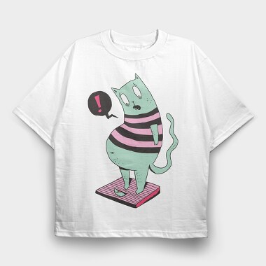 Fat Cat, Tricou Oversize Barbati (Unisex)
