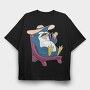Cool Pinguin, Tricou Oversize Barbati (Unisex)