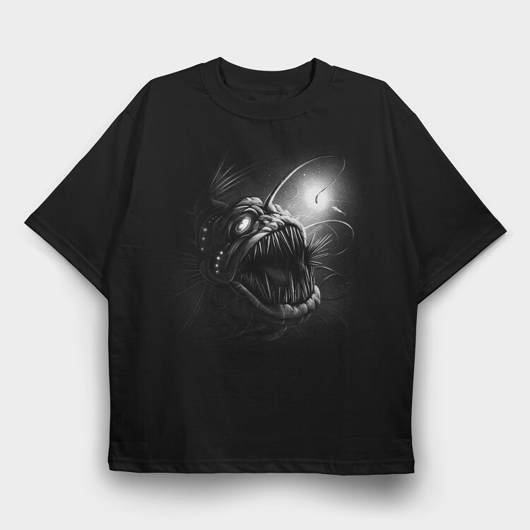 Angler Fish Deep Sea, Tricou Oversize Barbati (Unisex)