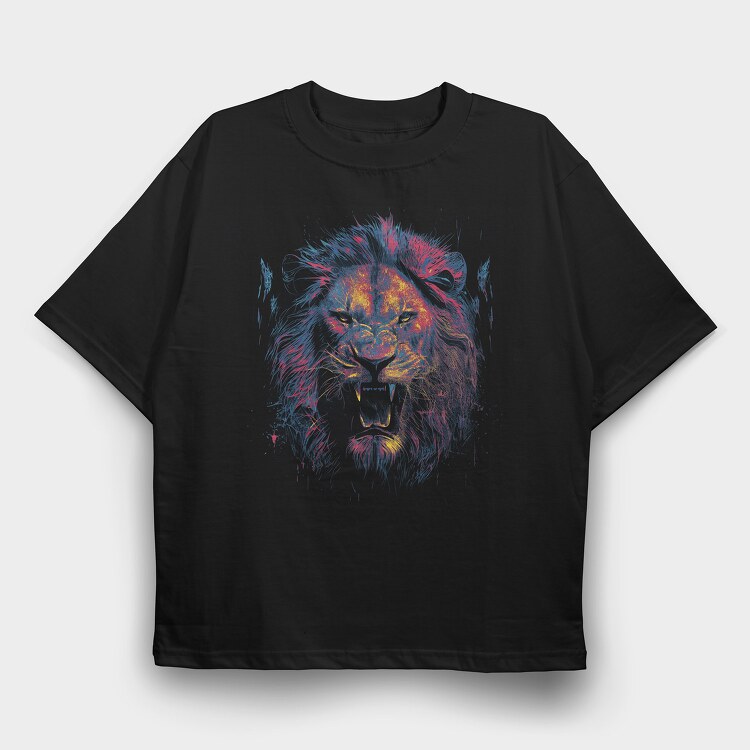 Lion Colors, Tricou Oversize Barbati (Unisex)