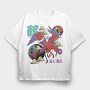 Psychedelic Japanese 01, Tricou Oversize Barbati (Unisex)