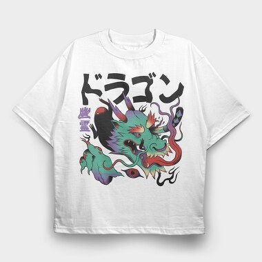 Psychedelic Japanese 05, Tricou Oversize Barbati (Unisex)