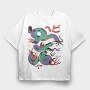 Psychedelic Japanese 06, Tricou Oversize Barbati (Unisex)