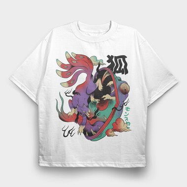 Psychedelic Japanese 08, Tricou Oversize Barbati (Unisex)