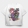 Psychedelic Japanese 08, Tricou Oversize Barbati (Unisex)
