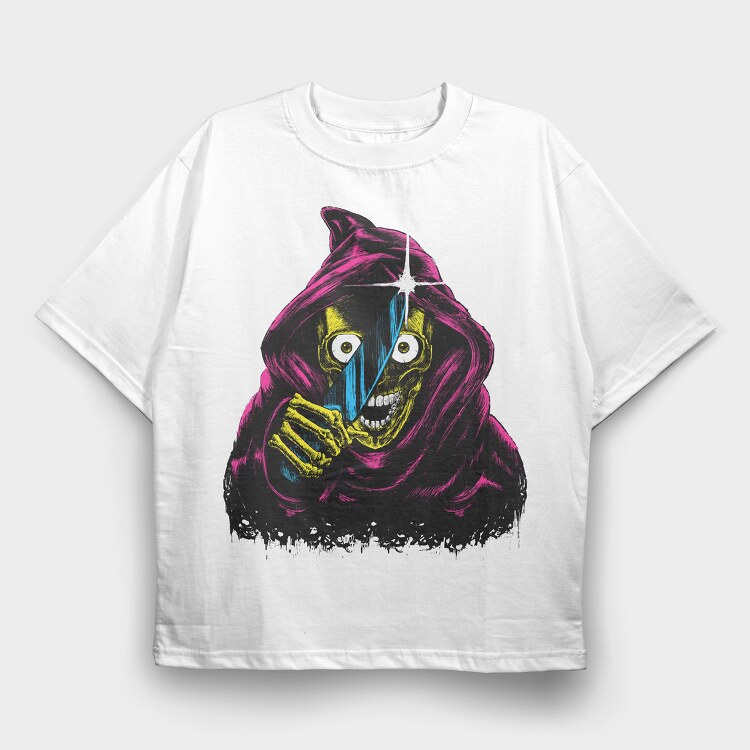 Skull Knife, Tricou Oversize Barbati (Unisex)