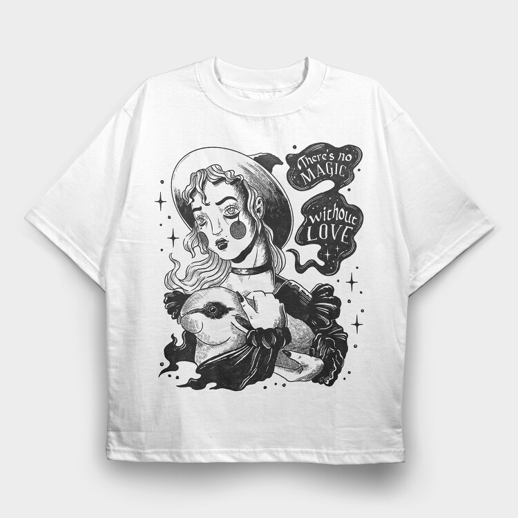 Witch 02, Tricou Oversize Barbati (Unisex)