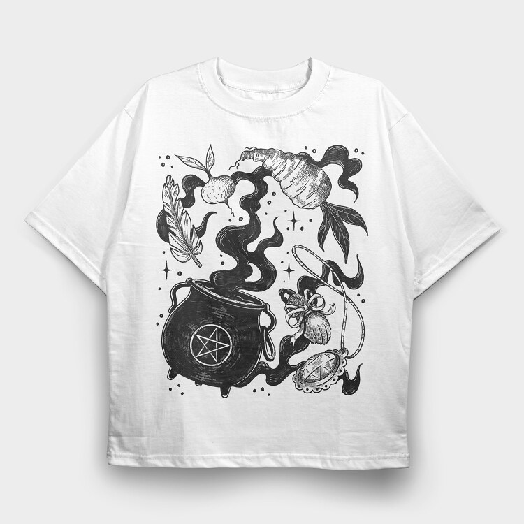 Witch 11, Tricou Oversize Barbati (Unisex)