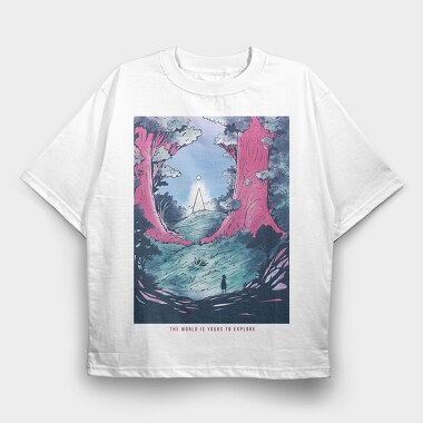 Fantasy Landscape 03, Tricou Oversize Barbati (Unisex)
